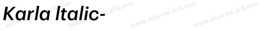Karla ltalic字体转换
